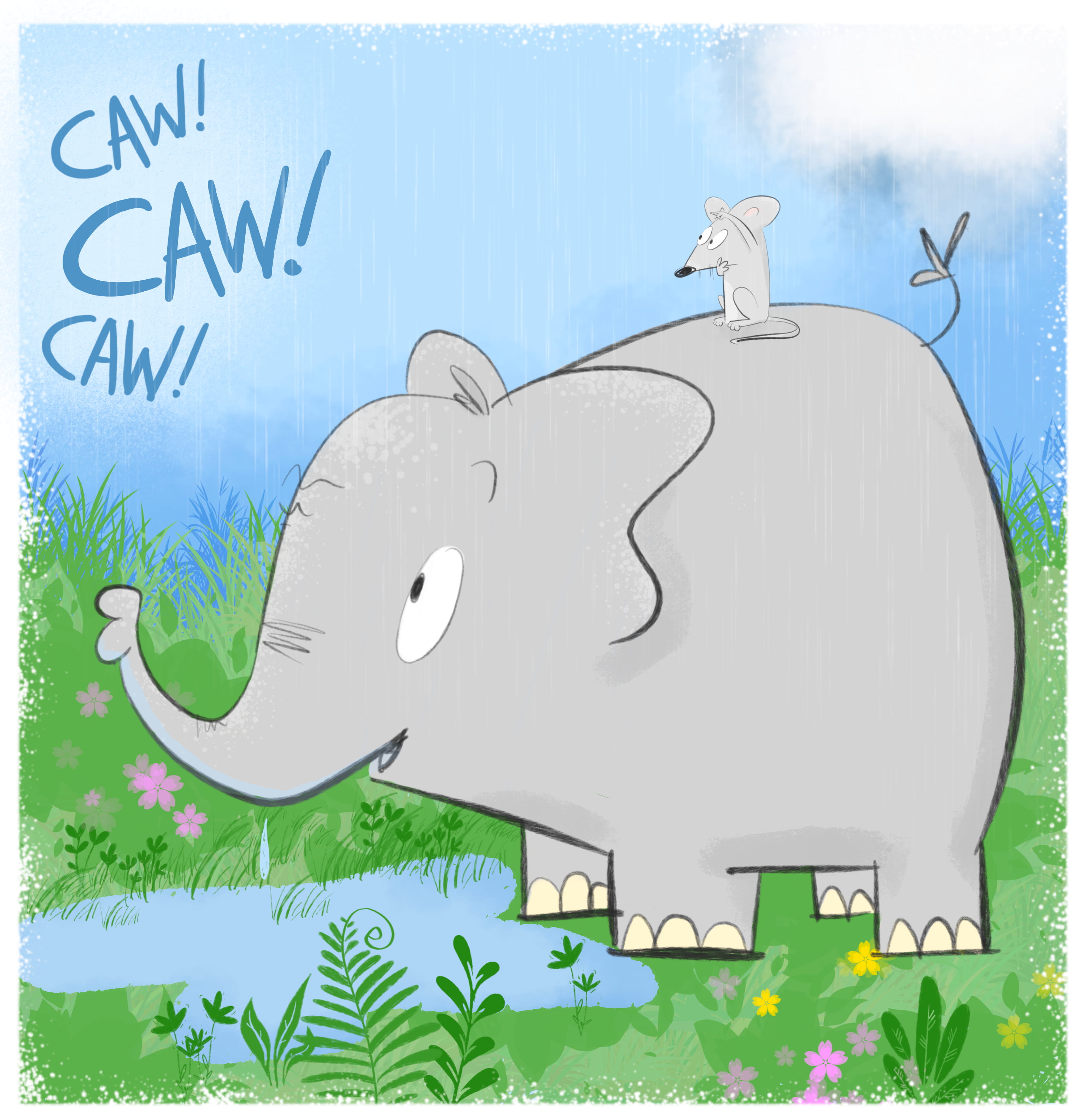 The Cawing of Crows - Plus Mouse and Elephant Coloring Pages!